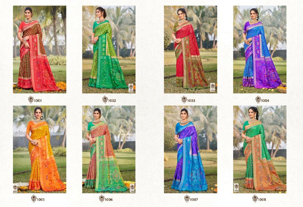 bunawat POCHAMPALLI SILK VOL-01 wedding festival wear silk fabric saree collection