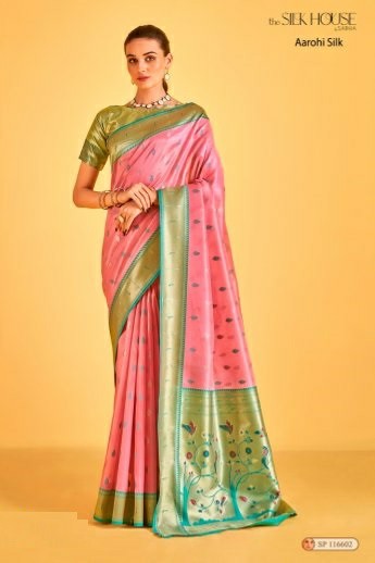 aarohi silk by Aura sarha tissue shop trendy sarees online at affordable prices