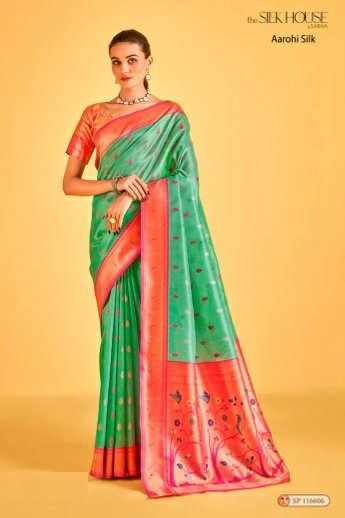 aarohi silk by Aura sarha tissue shop trendy sarees online at affordable prices