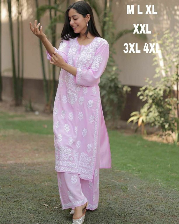 Rasili Nx Naaz Wholesale Heavy Reyon Chikankari Top With Pant