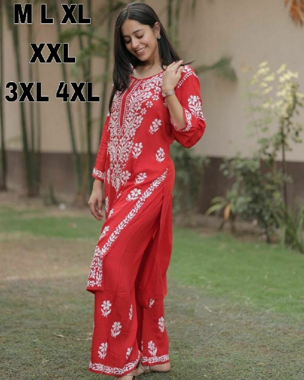 Rasili Nx Naaz Wholesale Heavy Reyon Chikankari Top With Pant