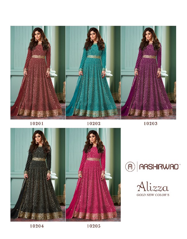 Aashirwad Alizza Gold New Colors Wholesale Festive Salwar Kameez