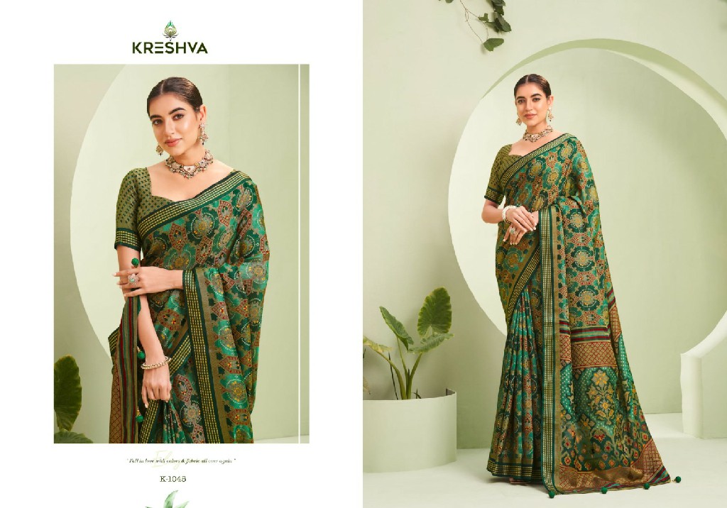 Kreshva Ankita Wholesale Georgette Fabrics Casual Indian Sarees