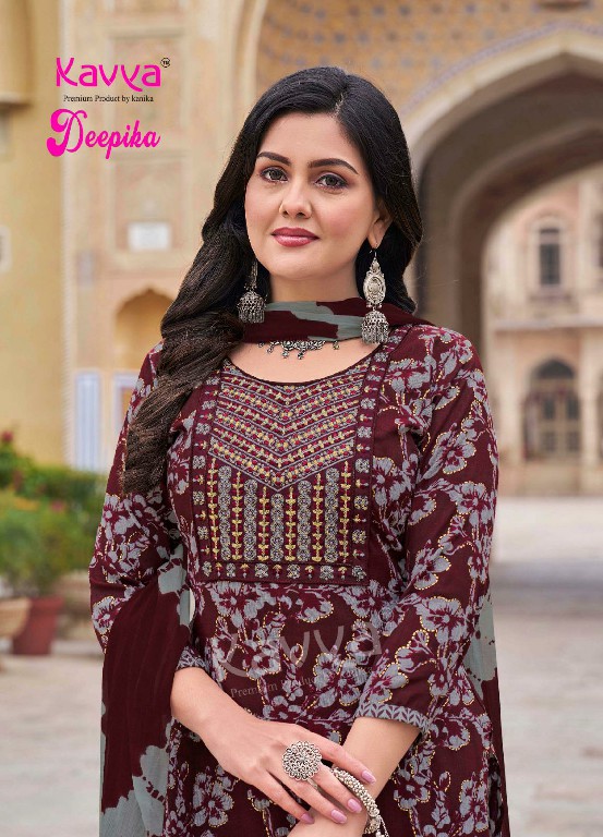 deepika vol 34 by kavya embroidery capsule fullstitch plus size suits