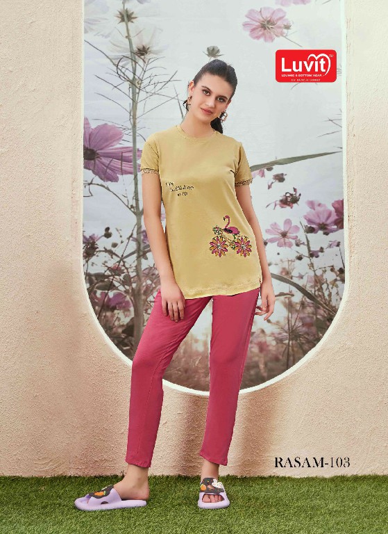 Luvit Rasam Wholesale Tensil Fabrics Night Shirt And Pant