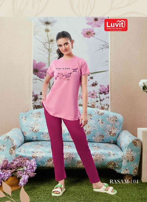 Luvit Rasam Wholesale Tensil Fabrics Night Shirt And Pant