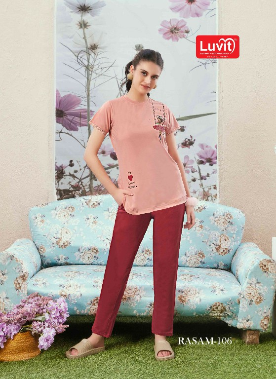 Luvit Rasam Wholesale Tensil Fabrics Night Shirt And Pant