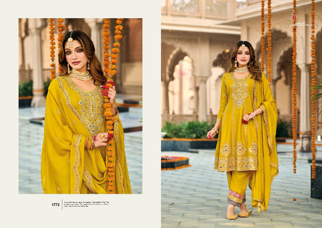 Eba Gazal Wholesale Heavy Chinon Fabrics Pakistani Concept Salwar Suits