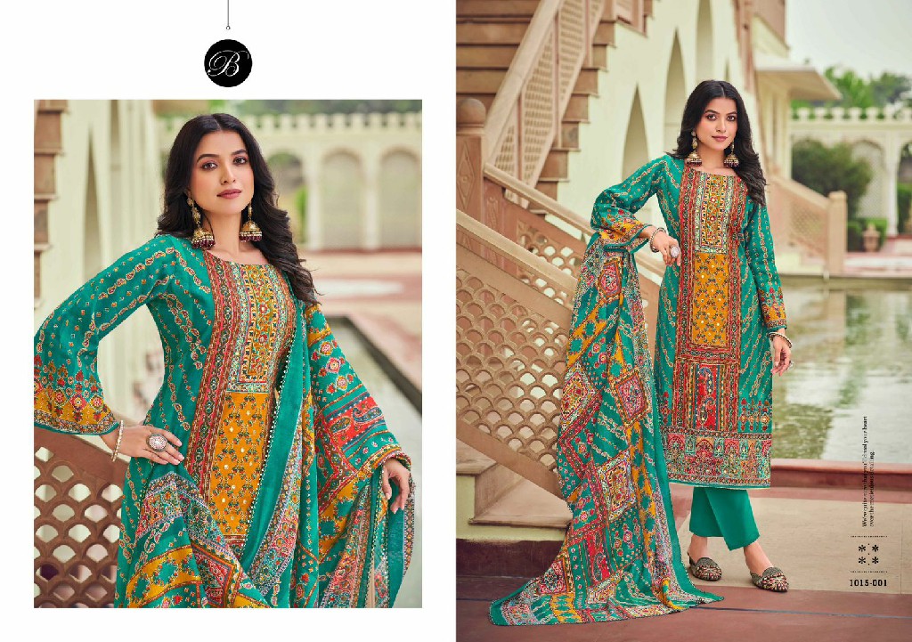 Belliza Nusrat Vol-3 Wholesale Pure Viscose Muslin With Work Dress Material