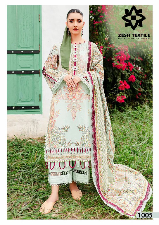 Zesh By Gull Aahmed Baroque Wholesale Pure Lawn Cotton Dress Material