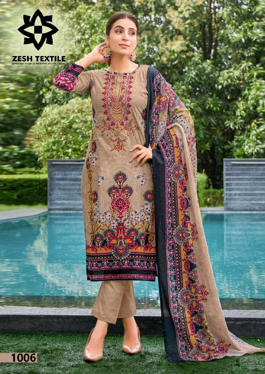 Zesh By Gull Aahmed Baroque Wholesale Pure Lawn Cotton Dress Material