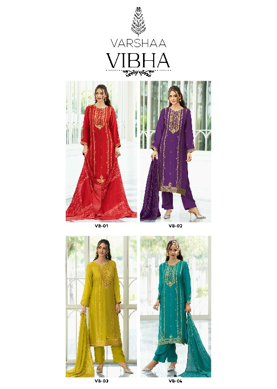 Varshaa Vibha Wholesale Viscose Muslin With Handwork Salwar Suits