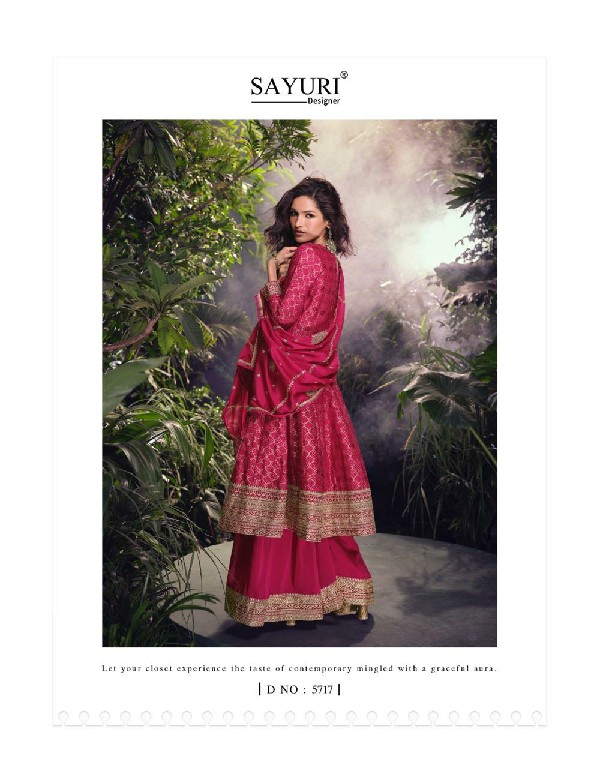 akshara by sayuri designer full stitch viscose jacquard silk plazzo dress for every occasion