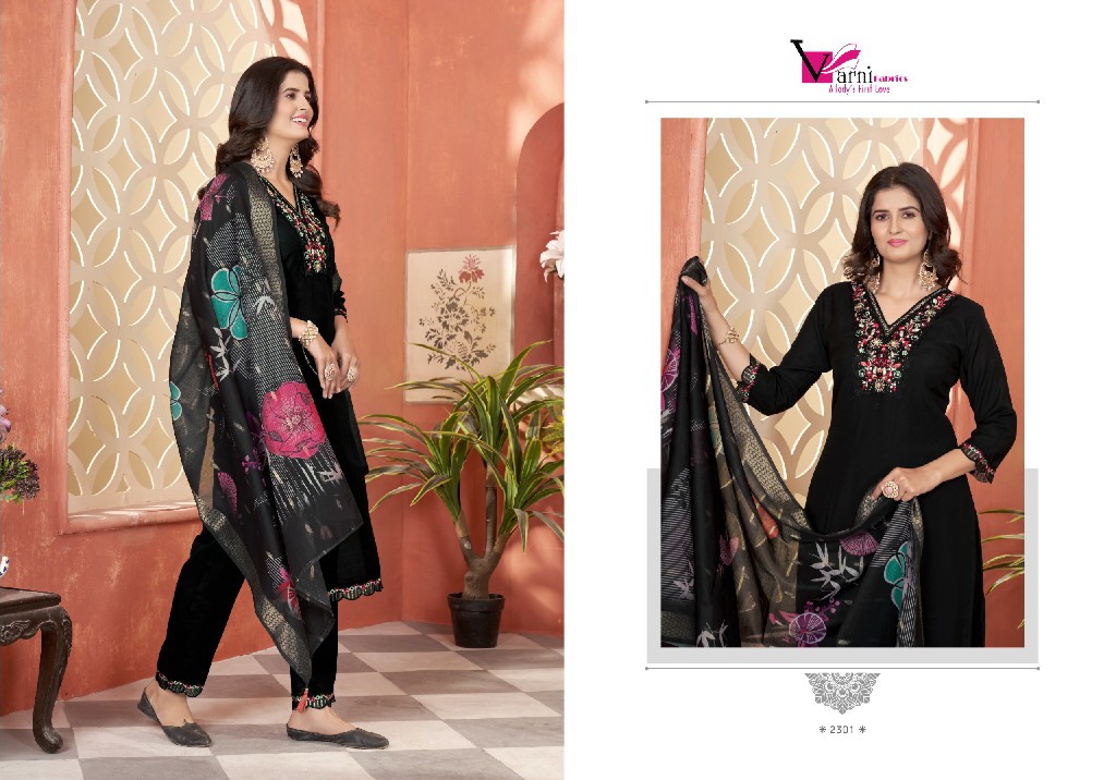 Varni Zeeya Rohini Wholesale Roman Silk Readymade Salwar Suits