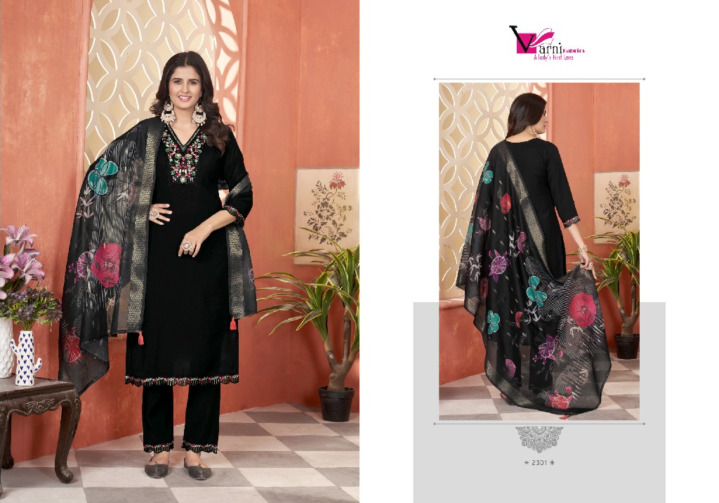 Varni Zeeya Rohini Wholesale Roman Silk Readymade Salwar Suits