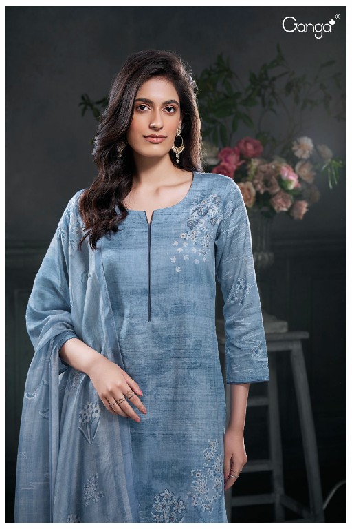 Ganga Yen S2782 Wholesale Cotton Satin With Embroidery Salwar Suits