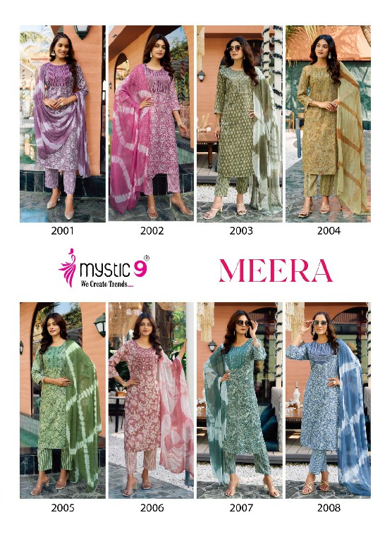 Mystic 9 Meera Vol-2 Wholesale Premium Quality Reyon Kurti With Pant And Dupatta