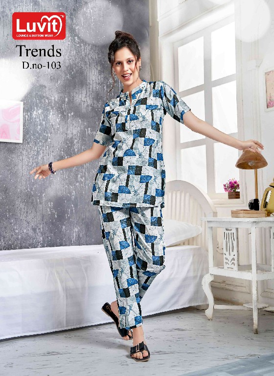 Luvit Trends Wholesale Night Wear Reyon Co-Ord Set