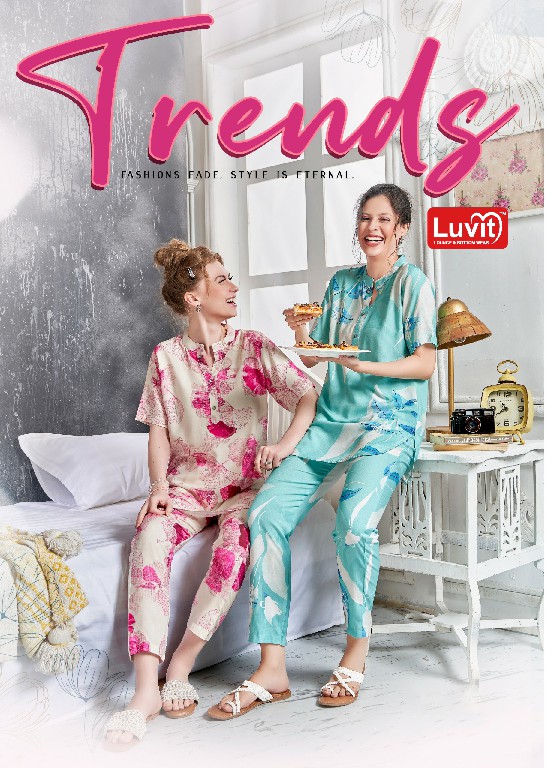 Luvit Trends Wholesale Night Wear Reyon Co-Ord Set