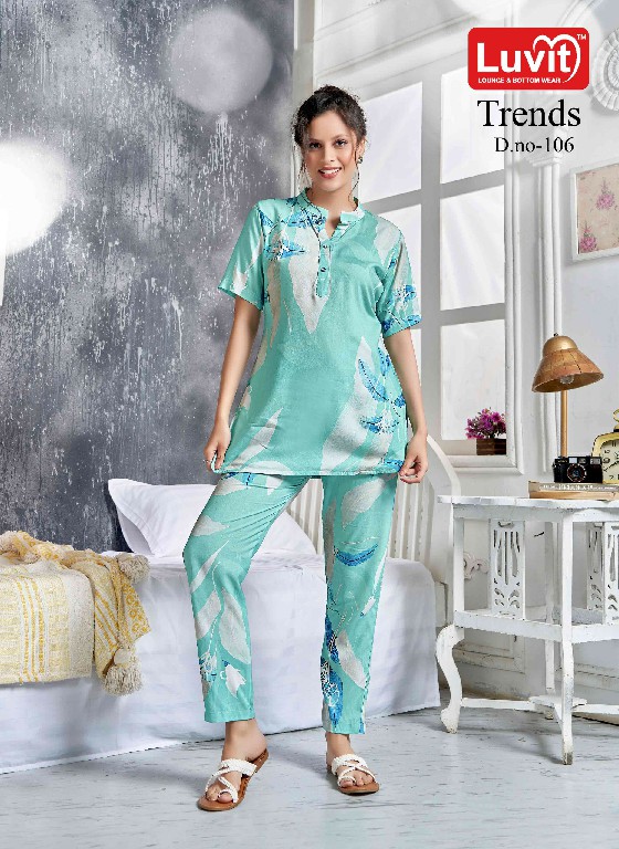 Luvit Trends Wholesale Night Wear Reyon Co-Ord Set