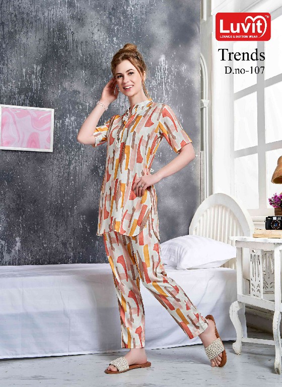 Luvit Trends Wholesale Night Wear Reyon Co-Ord Set