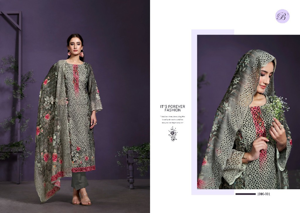 Belliza Nakkashi Vol-2 Wholesale Pure Cotton With Heavy Embroidery Dress Material