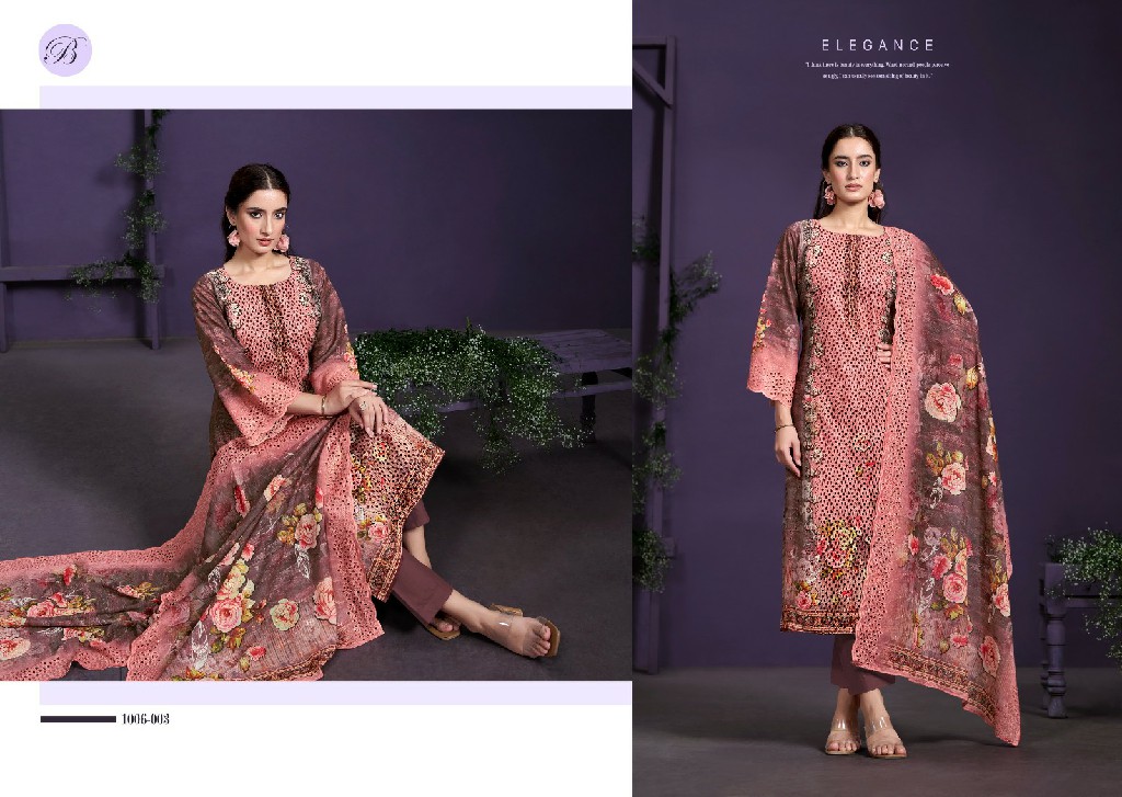 Belliza Nakkashi Vol-2 Wholesale Pure Cotton With Heavy Embroidery Dress Material