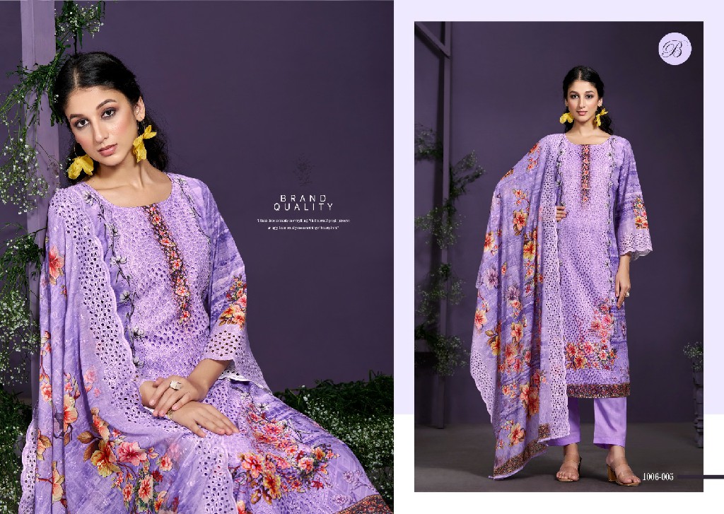 Belliza Nakkashi Vol-2 Wholesale Pure Cotton With Heavy Embroidery Dress Material