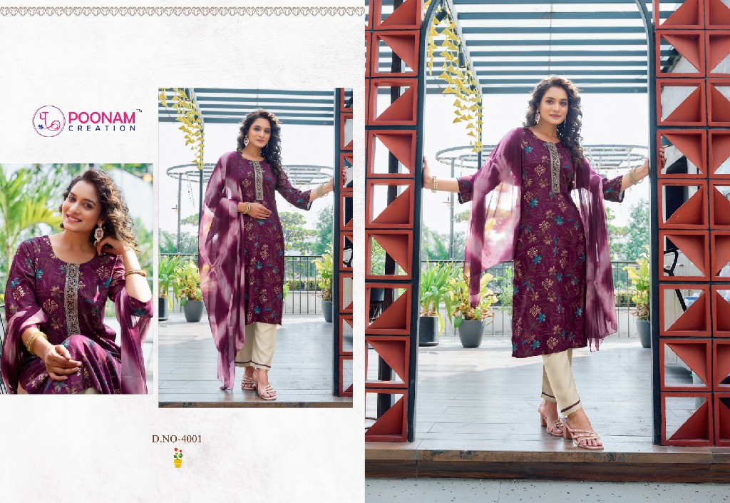 apsara vol 4 by poonam creation rayon readymade casual 3pcs dress