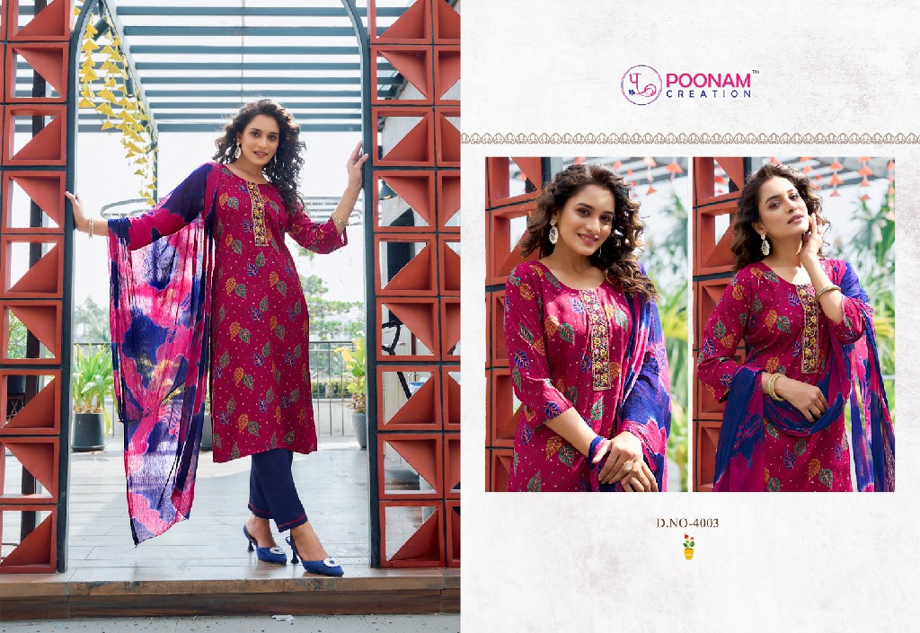 apsara vol 4 by poonam creation rayon readymade casual 3pcs dress