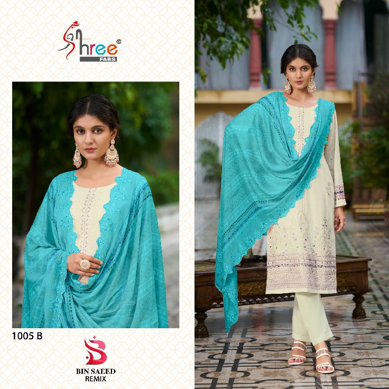 Shree Fabs Bin Saeed Remix Wholesale Indian Pakistani Concept Salwar Suits