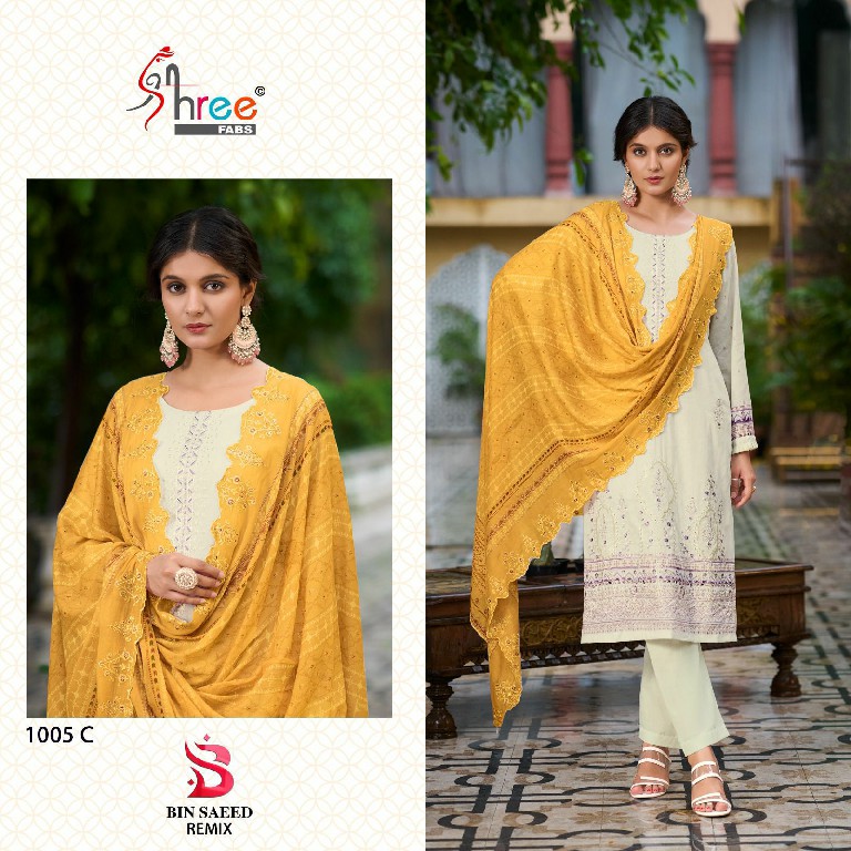 Shree Fabs Bin Saeed Remix Wholesale Indian Pakistani Concept Salwar Suits