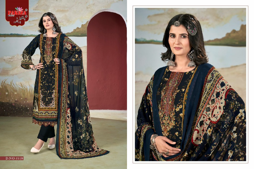 Pakiza Libas E Khaas Vol-49 Wholesale Kashmiri Heavy Neck Work Dress Material