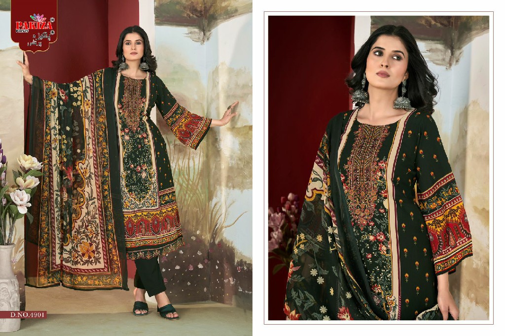 Pakiza Libas E Khaas Vol-49 Wholesale Kashmiri Heavy Neck Work Dress Material