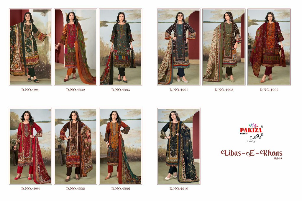 Pakiza Libas E Khaas Vol-49 Wholesale Kashmiri Heavy Neck Work Dress Material