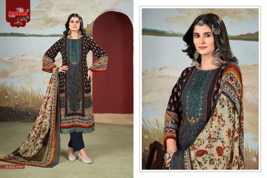 Pakiza Libas E Khaas Vol-49 Wholesale Kashmiri Heavy Neck Work Dress Material