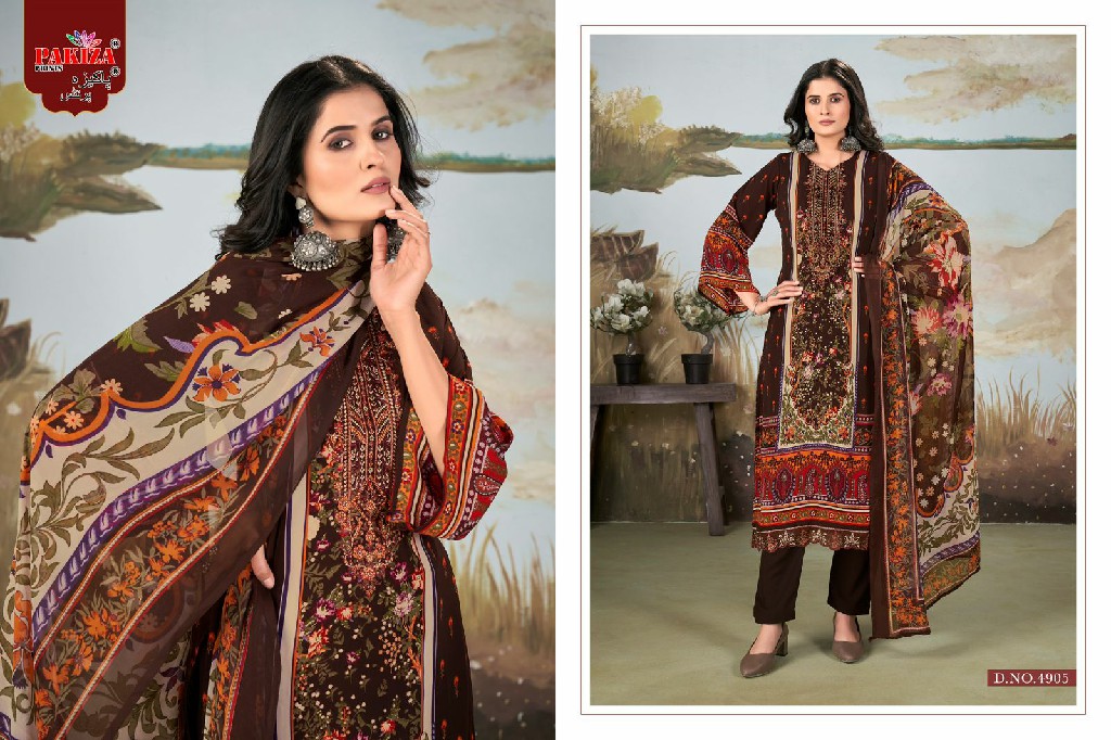 Pakiza Libas E Khaas Vol-49 Wholesale Kashmiri Heavy Neck Work Dress Material