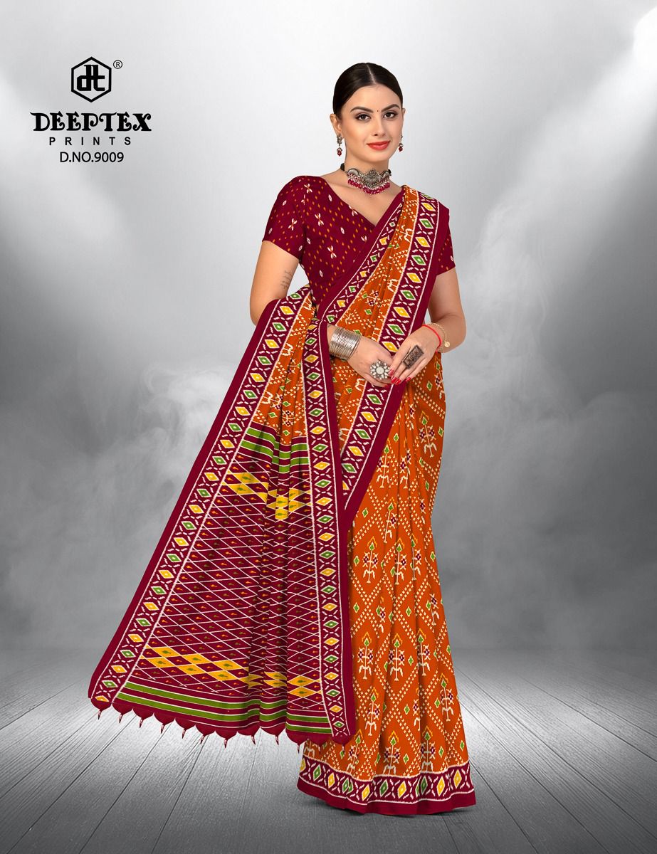 Deeptex Ikkat Special Vol-9 Wholesale Pure Cotton Printed Sarees