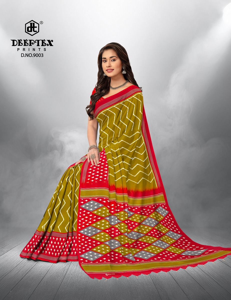 Deeptex Ikkat Special Vol-9 Wholesale Pure Cotton Printed Sarees