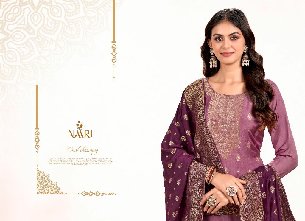 simar by naari muslin jacquard unstitch designer salwar suit sets