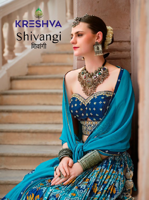 Kreshva By rewaa launch shivangi silk fully stitch engagement lehenga for bride