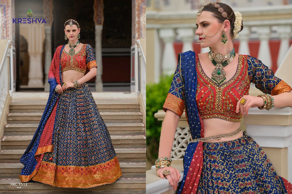 Kreshva By rewaa launch shivangi silk fully stitch engagement lehenga for bride