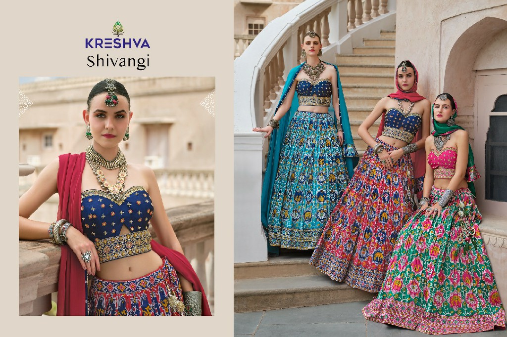 Kreshva By rewaa launch shivangi silk fully stitch engagement lehenga for bride