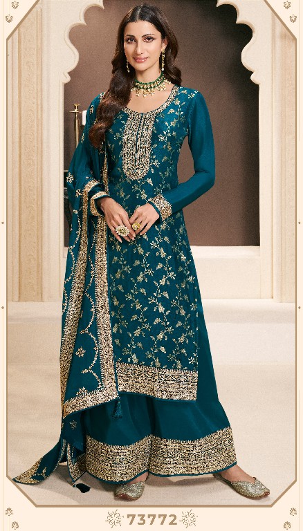 Vinay Kuleesh Khanak Wholesale Embroidered Monga Silk Jacquard Festive Suits