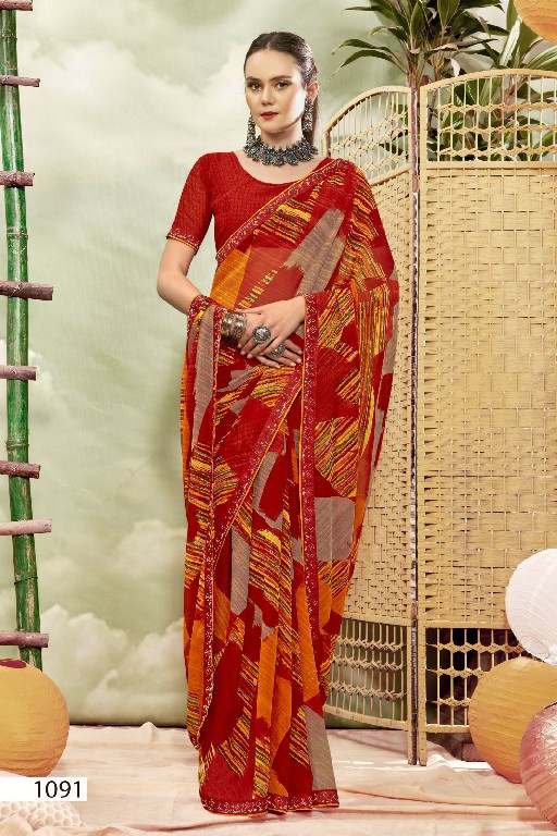 Vallabhi Anila Wholesale Fancy Swaroski Work Ethnic Sarees