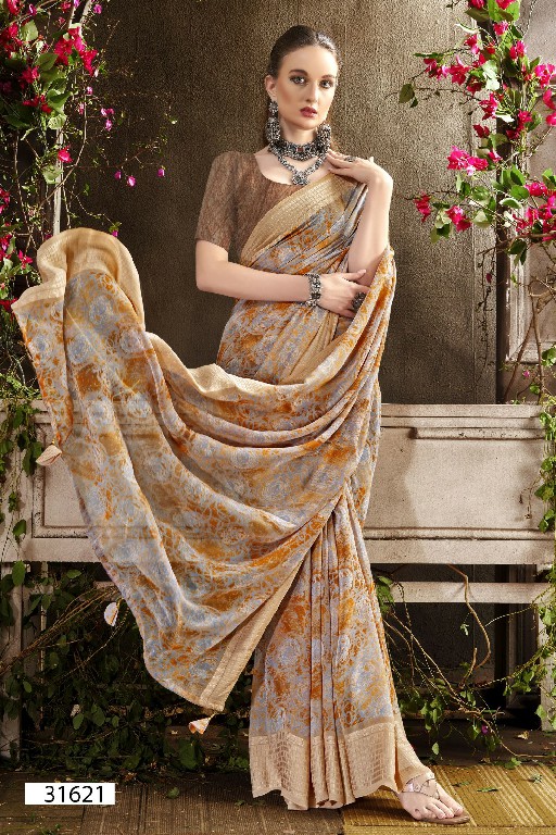 Vallabhi Alopa Wholesale Abstract Print Georgette Fabrics Sarees