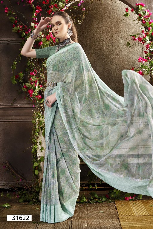 Vallabhi Alopa Wholesale Abstract Print Georgette Fabrics Sarees