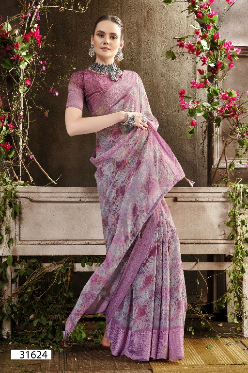 Vallabhi Alopa Wholesale Abstract Print Georgette Fabrics Sarees