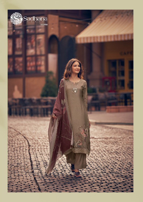 Sadhana Zariya Wholesale Pure Muslin Silk With Embroidery Work Salwar Suits