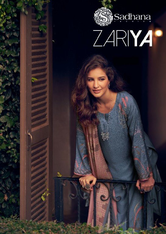 Sadhana Zariya Wholesale Pure Muslin Silk With Embroidery Work Salwar Suits